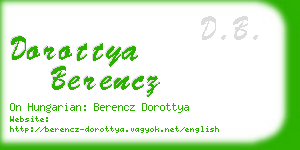 dorottya berencz business card